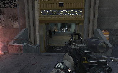 Eliminate all other soldiers and get into the building through the entrance on the right side of the square - [Act I] Black Tuesday - Walkthrough - Call of Duty: Modern Warfare 3 - Game Guide and Walkthrough