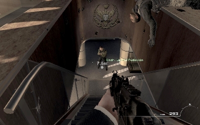 When you reach the stairs get down - [Act I] Turbulence - Walkthrough - Call of Duty: Modern Warfare 3 - Game Guide and Walkthrough