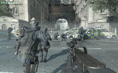 Move to the crossroad and stand in the marked place near other soldiers - [Act I] Mind the Gap - Walkthrough - Call of Duty: Modern Warfare 3 - Game Guide and Walkthrough