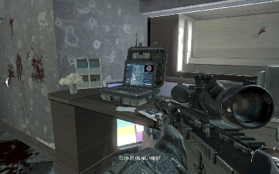 While moving through the room look at the desk on the right - [Act II] Eye of the Storm - Walkthrough - Call of Duty: Modern Warfare 3 - Game Guide and Walkthrough