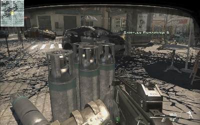 When you get to the chemical bottles on the right side of the square another group of enemies will attack you - Toxic Paradise - SpecOps missions - Call of Duty: Modern Warfare 3 - Game Guide and Walkthrough