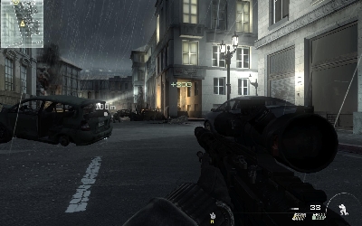 Go along the street and prepare your sight when you be near crossroad - Resistance Movement - SpecOps missions - Call of Duty: Modern Warfare 3 - Game Guide and Walkthrough