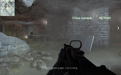 Crouch in the corner, thanks to that you will see enemies from left and right side - Server Crash - SpecOps missions - Call of Duty: Modern Warfare 3 - Game Guide and Walkthrough