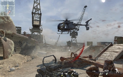 Once the road is clear jump on the ground and run to the chopper - Smack Town - SpecOps missions - Call of Duty: Modern Warfare 3 - Game Guide and Walkthrough