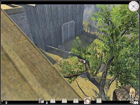 Make sure that you get closer to the second part of the roof - Chapter I: Level 3 Walkthrough - Chapter I - Call of Juarez - Game Guide and Walkthrough