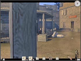 You will have to get closer to the prison building - Chapter III: Level 1 Walkthrough - Chapter III - Call of Juarez - Game Guide and Walkthrough