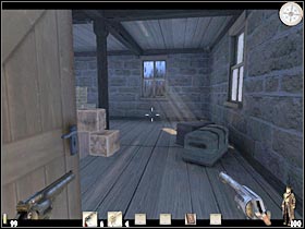 You will have to use a small ladder that leads to the roof (#1) - Chapter III: Level 1 Walkthrough - Chapter III - Call of Juarez - Game Guide and Walkthrough