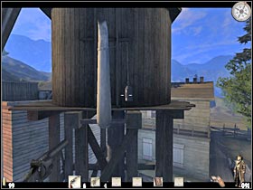 There are a few challenging stunts ahead of you, so I'd strongly recommend that you save your progress here - Chapter III: Level 1 Walkthrough - Chapter III - Call of Juarez - Game Guide and Walkthrough