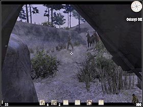 Once the guard has left this area, try to get closer to the horses (#1) - Chapter IV: Level 2 Walkthrough - Chapter IV - Call of Juarez - Game Guide and Walkthrough