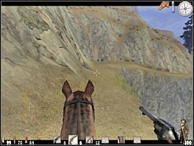 Once you've reached a small junction, choose a path that's located on your left (#1) - Chapter VIII: Level 2 Walkthrough - Chapter VIII - Call of Juarez - Game Guide and Walkthrough