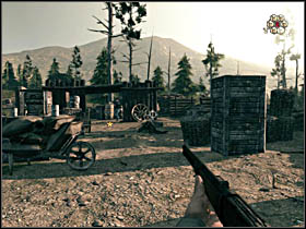 Being on top prepare yourself for the distant fire exchange - Chapter I - Walkthrough - part 2 - Call of Juarez: Bound in Blood - Game Guide and Walkthrough