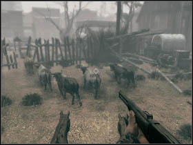 At one point you will start to ram into fences 'till you will stuck because of a herd of cows - Chapter III - Walkthrough - Call of Juarez: Bound in Blood - Game Guide and Walkthrough