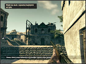 The screen is showing the moment where you have to attract your opponents attention in order to make your brother's way save - Chapter IV - Brothers - Call of Juarez: Bound in Blood - Game Guide and Walkthrough