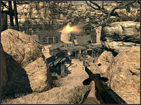 Further way will take you through a narrow passage with rocks on both sides - Chapter V - Walkthrough - Call of Juarez: Bound in Blood - Game Guide and Walkthrough