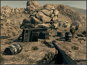 Near the store (500 meters) you will find a destroyed wagon and a chest text to it - Chapter V - Secrets - Call of Juarez: Bound in Blood - Game Guide and Walkthrough