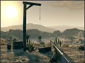 Nearby the store, going down the hill you will encounter a water tower (in the background of the picture) - Chapter V - Secrets - Call of Juarez: Bound in Blood - Game Guide and Walkthrough