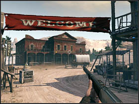 A bit further the red banner will hit your eyes - Chapter VII - Walkthrough - part 2 - Call of Juarez: Bound in Blood - Game Guide and Walkthrough