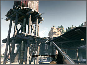 A bit further, after Cooperative Concentrate Mode without opening a door or a gate, Thomas will start climbing the water tower - Chapter VII - Brothers - Call of Juarez: Bound in Blood - Game Guide and Walkthrough