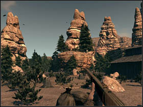 The will run out from the bushes and rocks, not from the desert - Chapter VIII - Walkthrough - Call of Juarez: Bound in Blood - Game Guide and Walkthrough