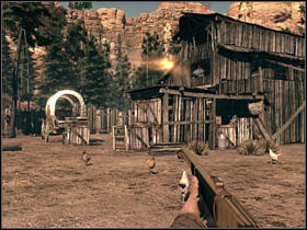 After killing all of them enter the other part of the farm - Chapter VIII - Walkthrough - Call of Juarez: Bound in Blood - Game Guide and Walkthrough