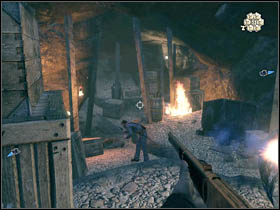 In order to reach the second part of the cave you have to climb a ledge [3] - Chapter IX - Walkthrough - part 2 - Call of Juarez: Bound in Blood - Game Guide and Walkthrough