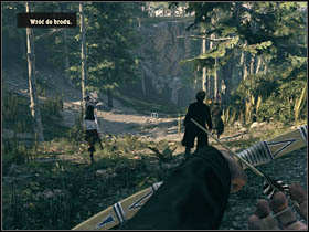 After the moment where both groups will join together and finish conversation go down the hill in order to reach the other wagon - Chapter X - Walkthrough - Call of Juarez: Bound in Blood - Game Guide and Walkthrough
