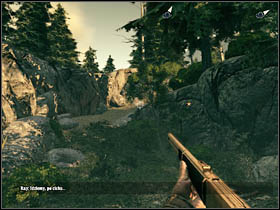 A bit further a short cut-scene will be triggered (with a wolf) and after that you will leave the canoe - Chapter XI - Walkthrough - part 1 - Call of Juarez: Bound in Blood - Game Guide and Walkthrough