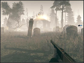 Leaving that barn on the other side you will find yourself on the graveyard - Chapter XIII - Walkthrough - Call of Juarez: Bound in Blood - Game Guide and Walkthrough