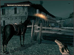 In order to do this leave that barn and go towards the other part of the estate (all horses are located right there) - Chapter XIV - Walkthrough - Thomas - Call of Juarez: Bound in Blood - Game Guide and Walkthrough