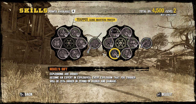 Trapper skill tree - Trapper - Skills - Call of Juarez: Gunslinger - Game Guide and Walkthrough