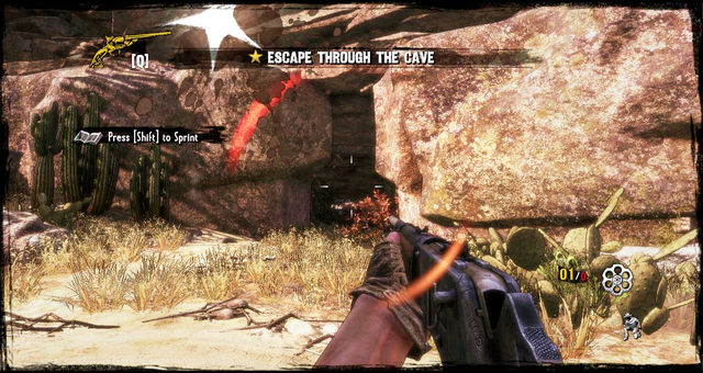 Escape into the cave - Episode 3 - A Bullet for the Old Man - Walkthrough - Call of Juarez: Gunslinger - Game Guide and Walkthrough