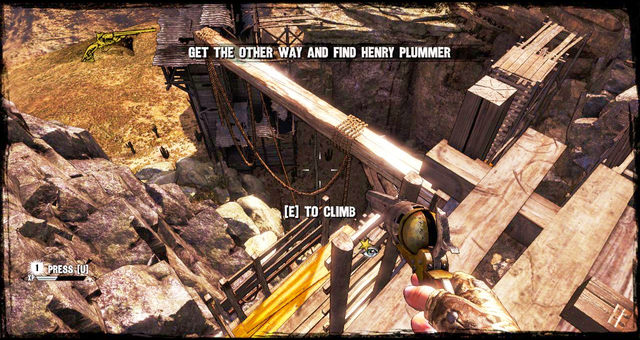 The ladder on the bridge you see after resurrection - Episode 5 - The Magnificent One - Walkthrough - Call of Juarez: Gunslinger - Game Guide and Walkthrough