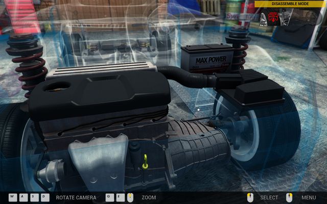 View inside the car - a little different from what drivers see every day. - Navigation in the garage - Basics of gameplay - Car Mechanic Simulator 2014 - Game Guide and Walkthrough