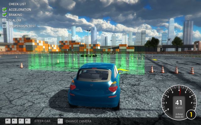 During the slalom it is worth slowing down and perform all the maneuvers precisely. - Test drive - Basics of gameplay - Car Mechanic Simulator 2014 - Game Guide and Walkthrough