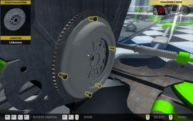 Change of the clutch pressure plate is connected with disassembling the gearbox. - Order 72 - Vulcan Spectre - Orders - Third garage - Car Mechanic Simulator 2014 - Game Guide and Walkthrough