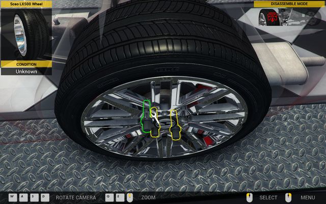 Disassembling the wheel and changing elements of the brake isn't a big problem. - Order 75 - Sceo LC500 - Orders - Third garage - Car Mechanic Simulator 2014 - Game Guide and Walkthrough