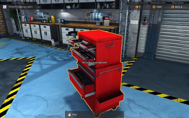 Four toolboxes allow you to buy upgrades - Virtual walk through the garage - Car Mechanic Simulator 2015 - Game Guide and Walkthrough