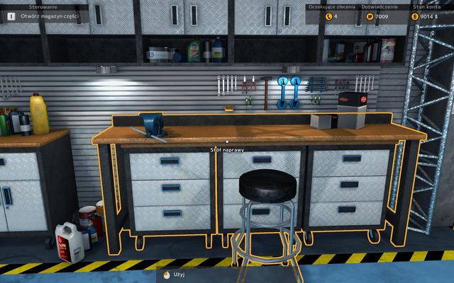 On repair desk you can renovate worn parts - Virtual walk through the garage - Car Mechanic Simulator 2015 - Game Guide and Walkthrough