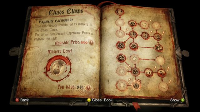 Chaos Claws upgrade window. - Chaos Claws - Equipment and Upgrades - Castlevania: Lords of Shadow 2 - Game Guide and Walkthrough