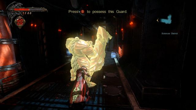 This enemy is certainly not expecting to be possessed! - Mission 1 - Bioquimek Corporation - The Main Campaign - walkthrough - Castlevania: Lords of Shadow 2 - Game Guide and Walkthrough
