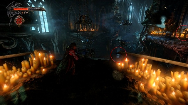 You can see both Pain Boxes - one to the right and the second one below your current position. - Mission 1 - Bioquimek Corporation - The Main Campaign - walkthrough - Castlevania: Lords of Shadow 2 - Game Guide and Walkthrough