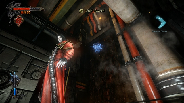 Use Void Projections to get past the blocked gate. - Mission 1 - Bioquimek Corporation - The Main Campaign - walkthrough - Castlevania: Lords of Shadow 2 - Game Guide and Walkthrough