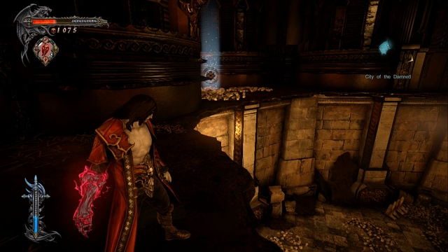 Theres a Pain Box to the left, just before you jump down into the hole. - Mission 2 - The Three Gorgons - The Main Campaign - walkthrough - Castlevania: Lords of Shadow 2 - Game Guide and Walkthrough