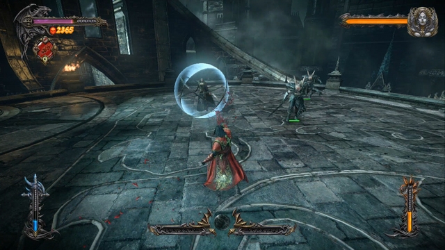 In order to damage Carmilla, you have to destroy her shield bubble. - Mission 5 - The Blood Curse - The Main Campaign - walkthrough - Castlevania: Lords of Shadow 2 - Game Guide and Walkthrough