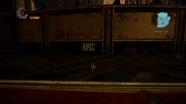 A grid located to the left of the stairs leading on the stage - this is where the generator is. - Mission 7 - Pieces of a Mirror - The Main Campaign - walkthrough - Castlevania: Lords of Shadow 2 - Game Guide and Walkthrough