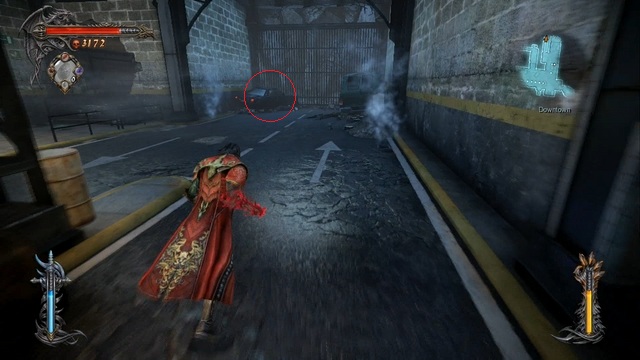 Red marker shows the location of a hidden Memorial. - Mission 8 - The Hooded Man - The Main Campaign - walkthrough - Castlevania: Lords of Shadow 2 - Game Guide and Walkthrough