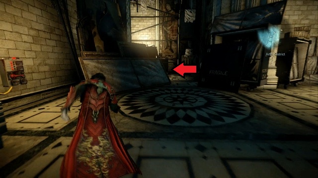 The red arrow shows the location of a Memorial. - Mission 8 - The Hooded Man - The Main Campaign - walkthrough - Castlevania: Lords of Shadow 2 - Game Guide and Walkthrough