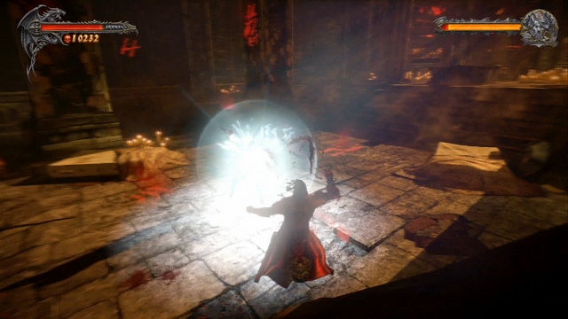 Just as you, the Hooded Man can use synchronized block! - Mission 8 - The Hooded Man - The Main Campaign - walkthrough - Castlevania: Lords of Shadow 2 - Game Guide and Walkthrough