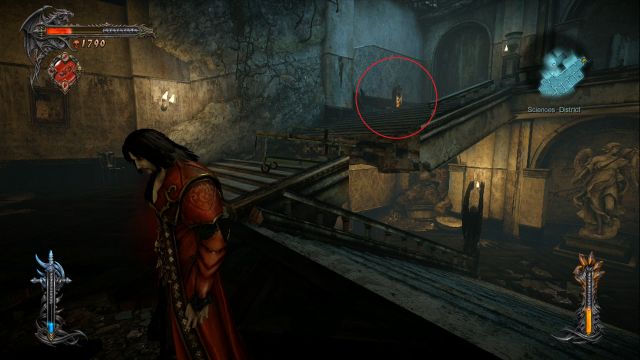 The red marker shows the location of a Memorial at the top floor. - Mission 3 - The Antidote - Memorials and Soldier Diaries - First pass - Castlevania: Lords of Shadow 2 - Game Guide and Walkthrough