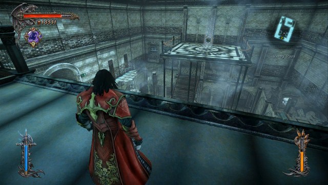 And heres the view (while standing on top of elevator shaft) on a Pain Box in the distance - Victory Plaza - Collectibles - second pass - Castlevania: Lords of Shadow 2 - Game Guide and Walkthrough